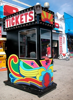 This photo of the Ticket Booth At Coney Island Amusement Park was taken by Luis Blanco of New York City.